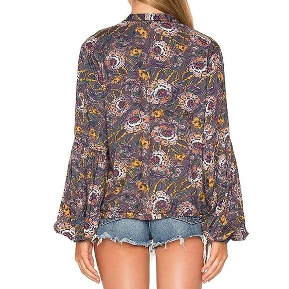 FREE PEOPLE Paisley Balloon Sleeve Jacket S - Picture 7 of 10